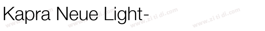 Kapra Neue Light字体转换